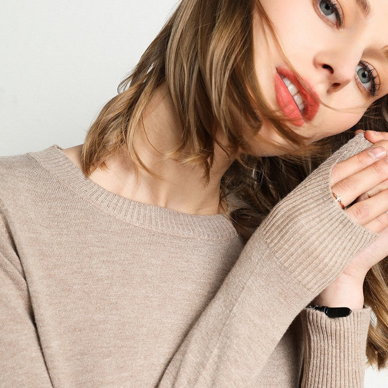 Renata | Pulover Dama din Cashmere cu Guler Rotund