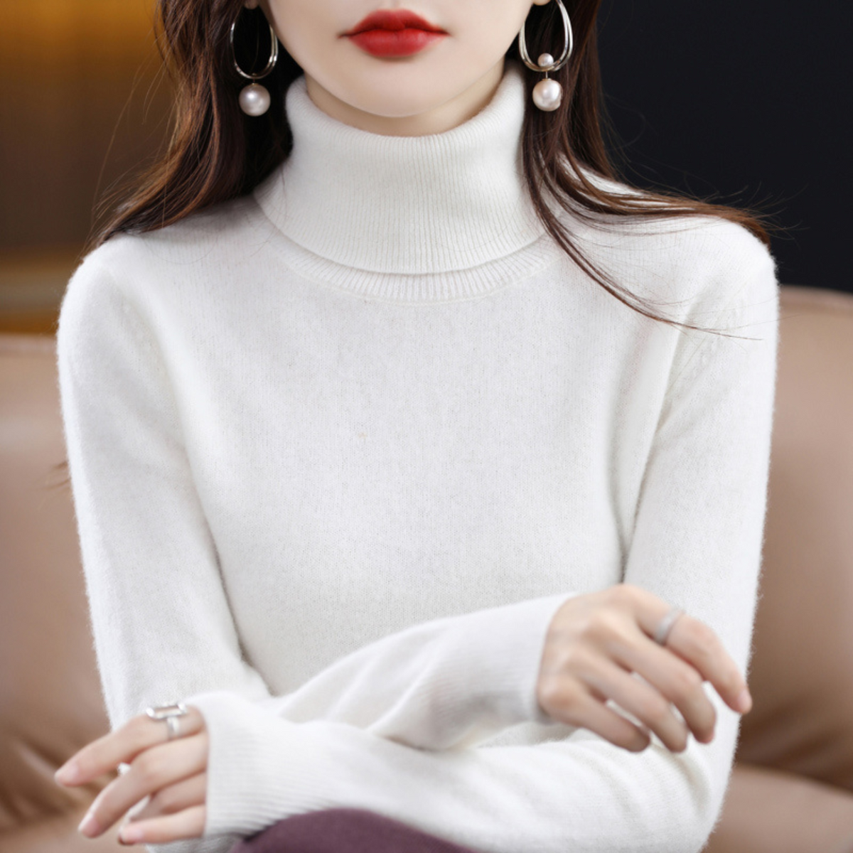Emilia | Pulover Dama Helanca din Cashmere Luxos