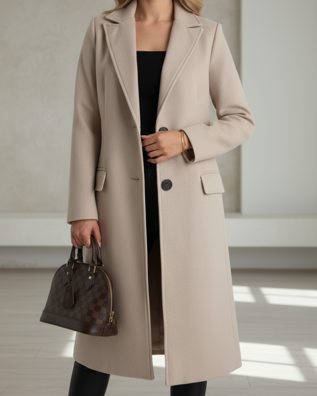 Iuliana | Palton Dama Lung Elegant