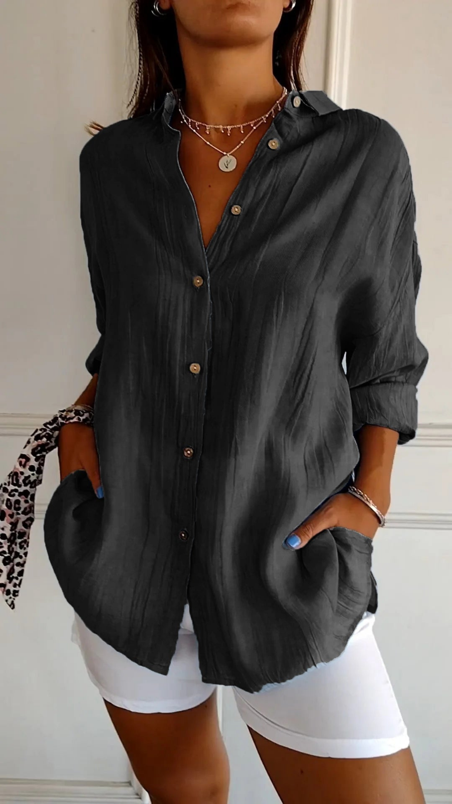 Ilinca | Camasa Dama Oversize din In