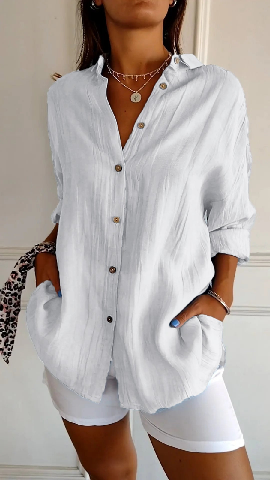 Ilinca | Camasa Dama Oversize din In