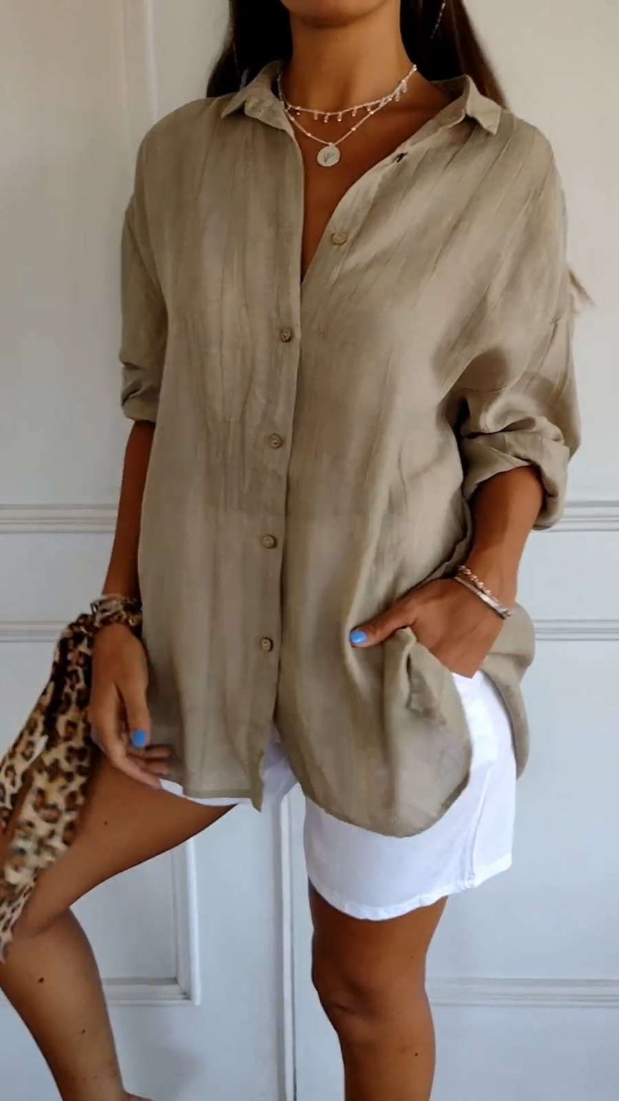 Ilinca | Camasa Dama Oversize din In