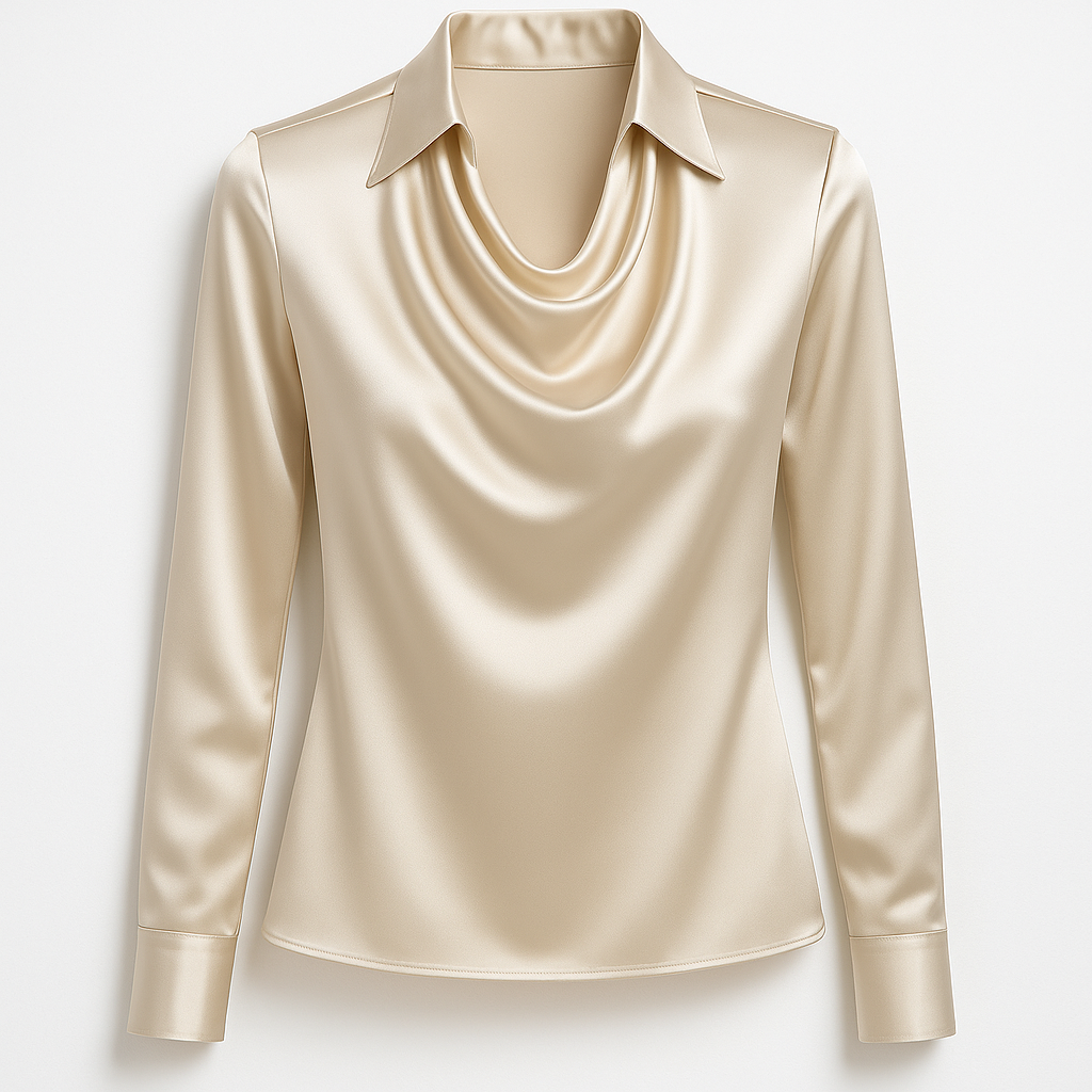 Sanda | Bluza Dama Alba cu Drapaj Elegant