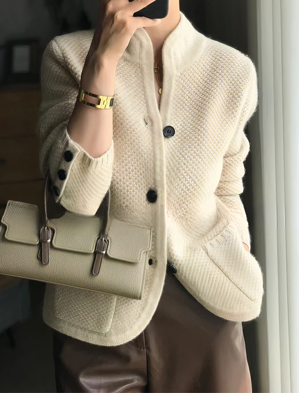 Vivien | Cardigan Dama din Cashmere cu Nasturi