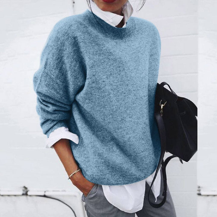 Andra | Pulover Dama Oversized cu Decolteu Rotund
