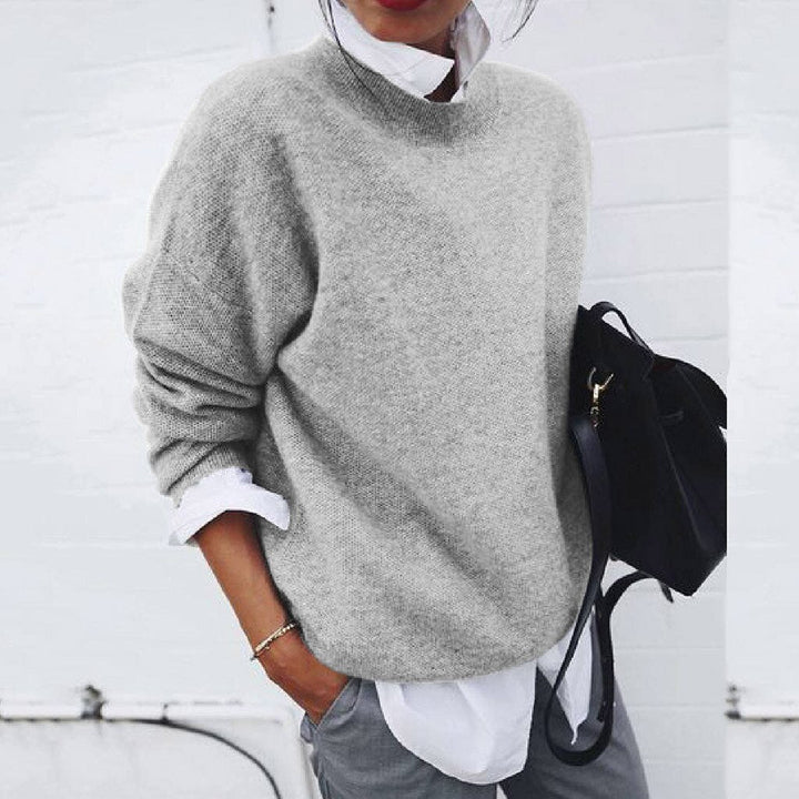 Andra | Pulover Dama Oversized cu Decolteu Rotund
