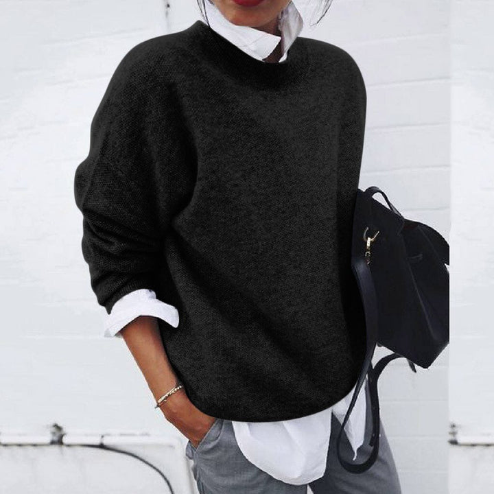 Andra | Pulover Dama Oversized cu Decolteu Rotund