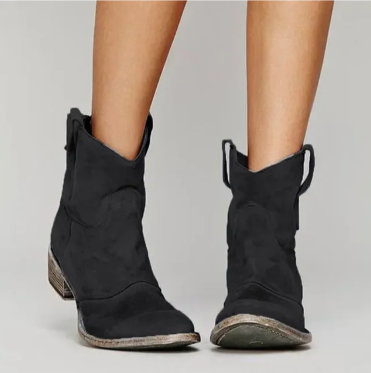 Mălina | Botine Cowboy Dama din Piele Intoarsa