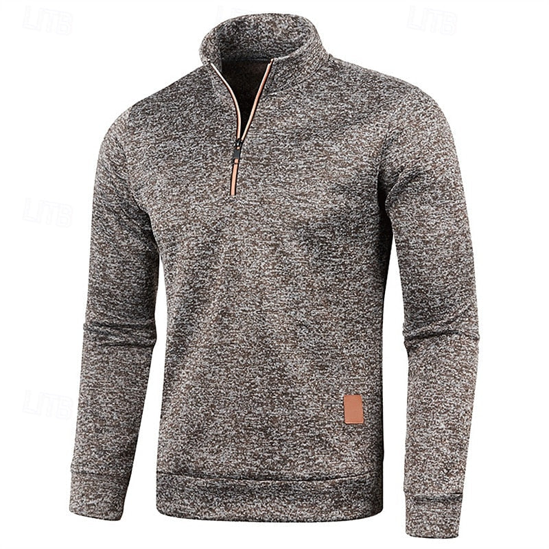 Remus | Pulover Barbati Texturat cu Fermoar Scurt