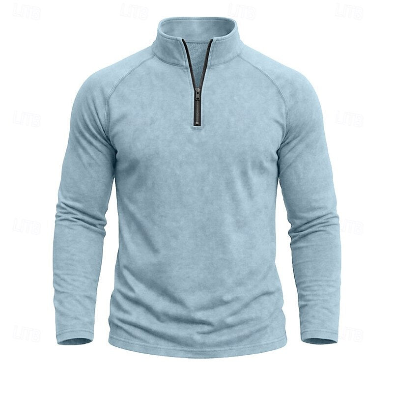 Anton | Pulover Barbati Oversize cu Fermoar la Guler