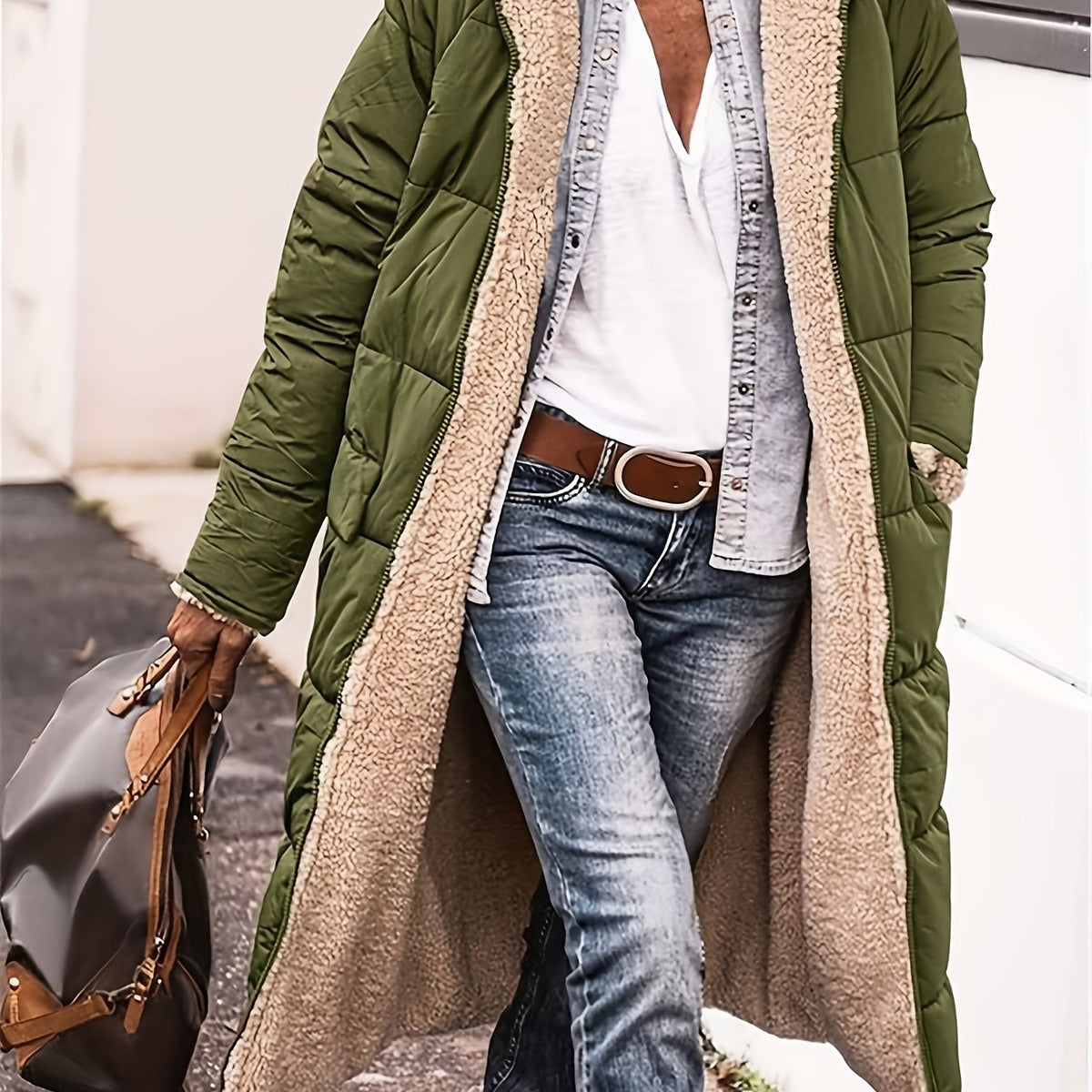 Nicoleta | Palton Dama Plus Size cu Gluga