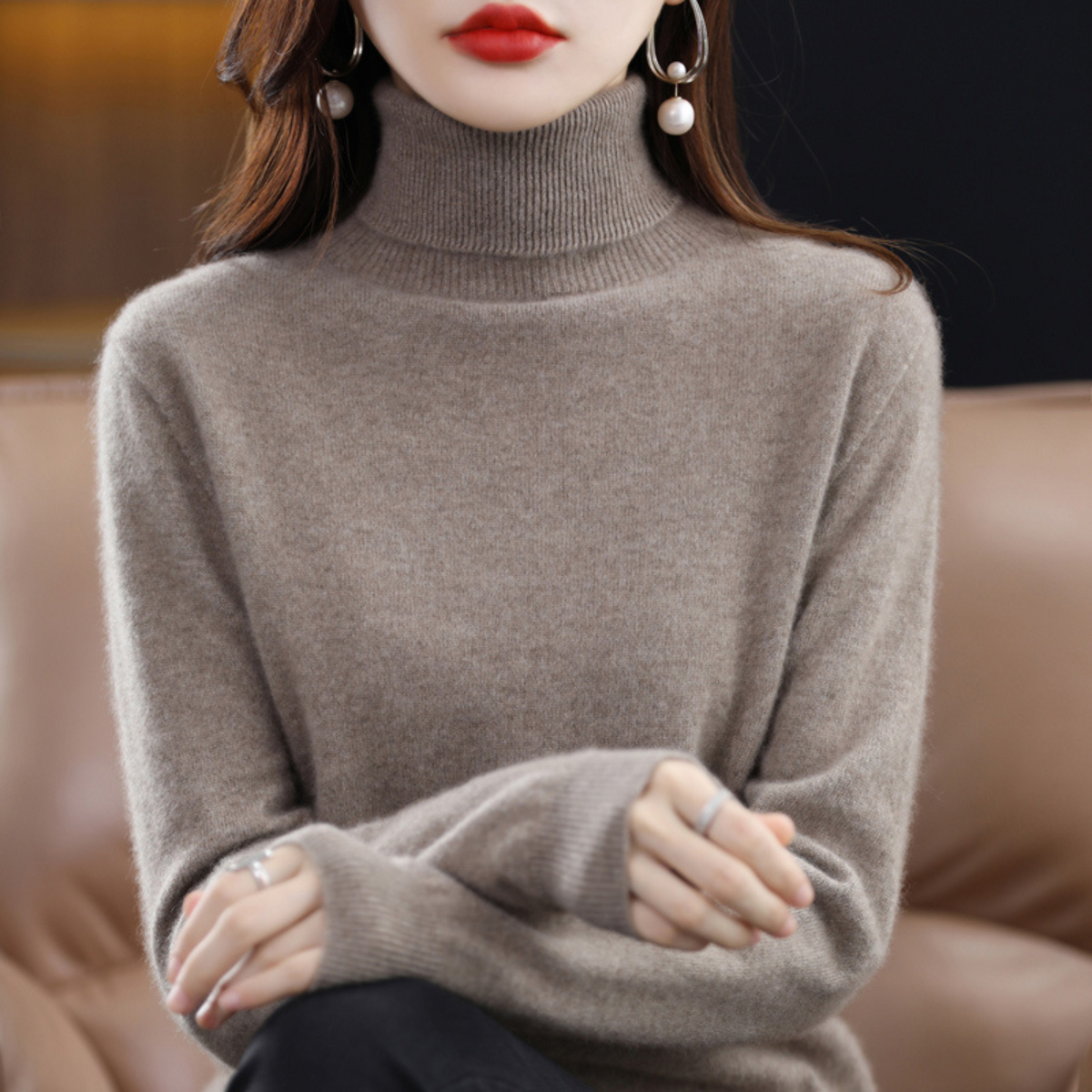 Emilia | Pulover Dama Helanca din Cashmere Luxos