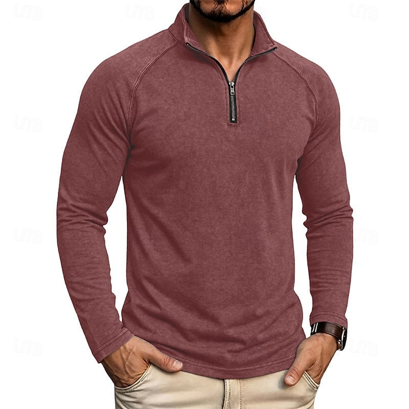 Anton | Pulover Barbati Oversize cu Fermoar la Guler