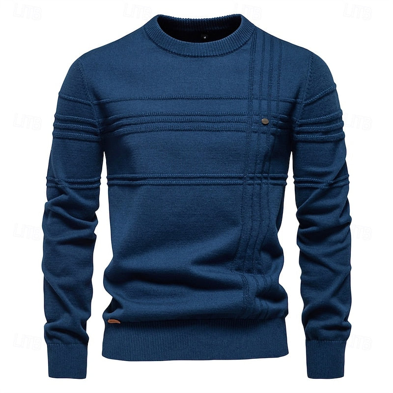 Octavian | Pulover Barbati Tricotat cu Model in Relief