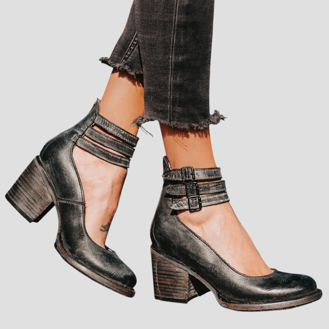 Dorina | Botine Dama Vintage cu Toc Bloc