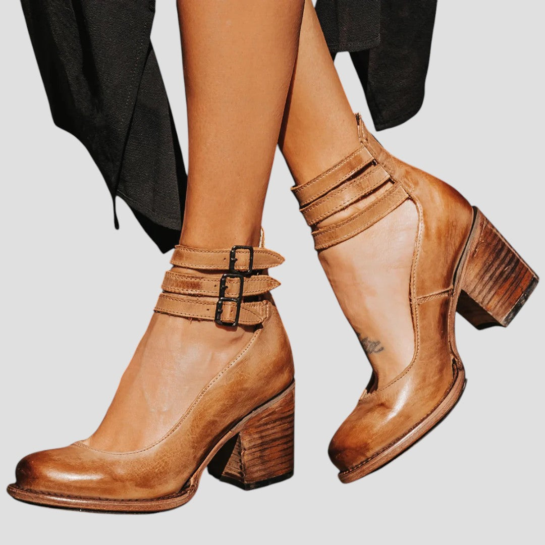 Dorina | Botine Dama Vintage cu Toc Bloc