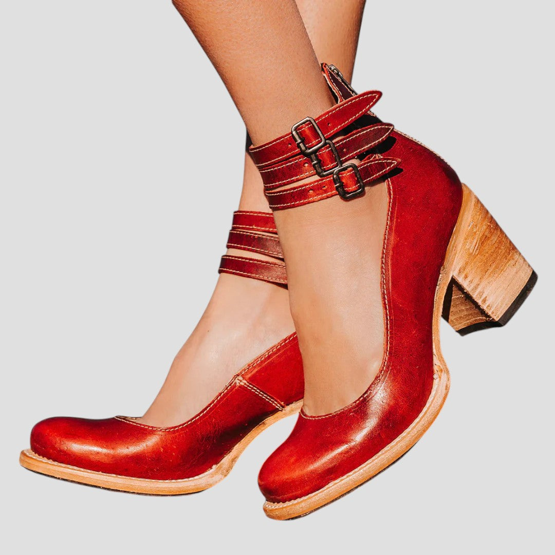 Dorina | Botine Dama Vintage cu Toc Bloc