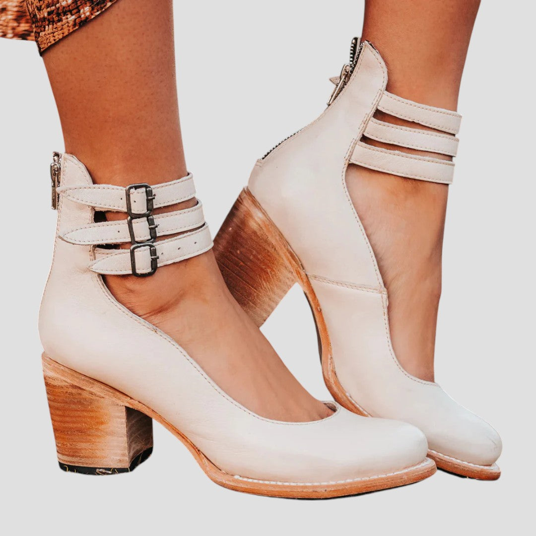 Dorina | Botine Dama Vintage cu Toc Bloc