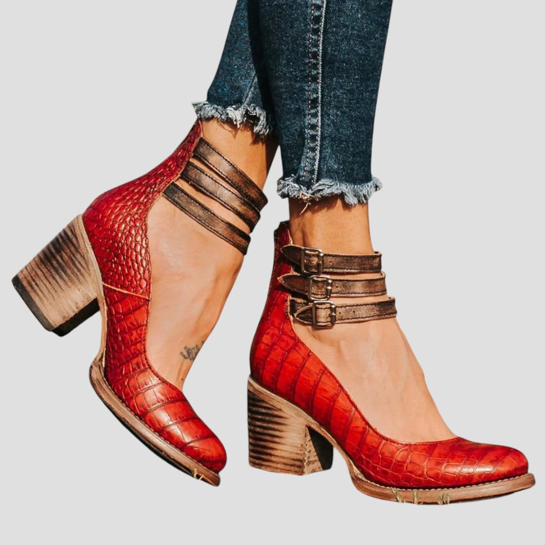 Dorina | Botine Dama Vintage cu Toc Bloc