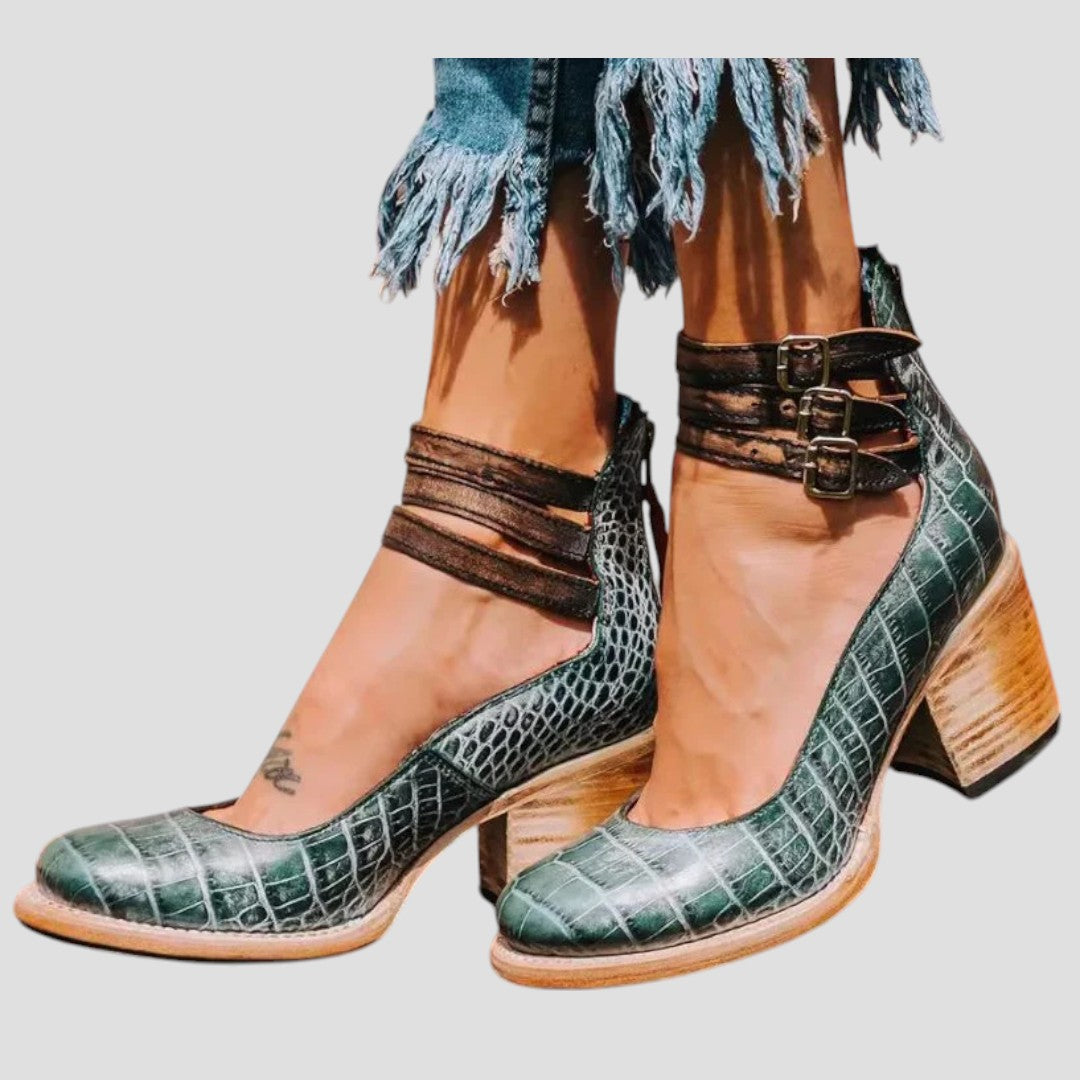 Dorina | Botine Dama Vintage cu Toc Bloc