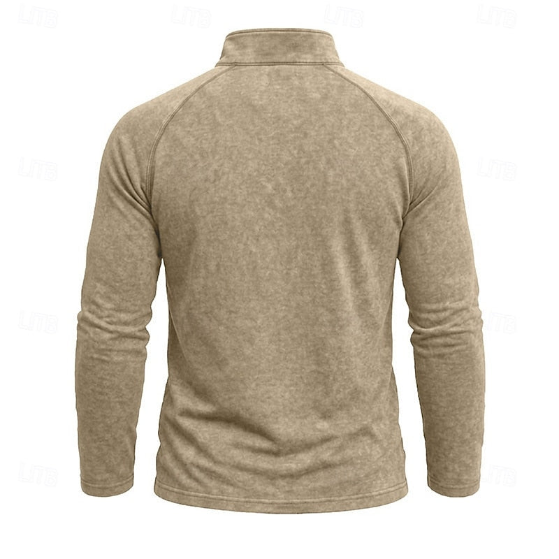 Anton | Pulover Barbati Oversize cu Fermoar la Guler