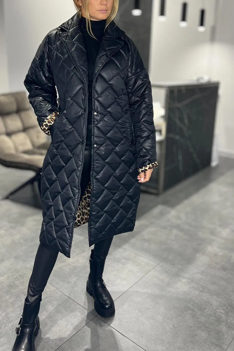 Julia | Palton Dama Elegant cu Imprimeu Leopard