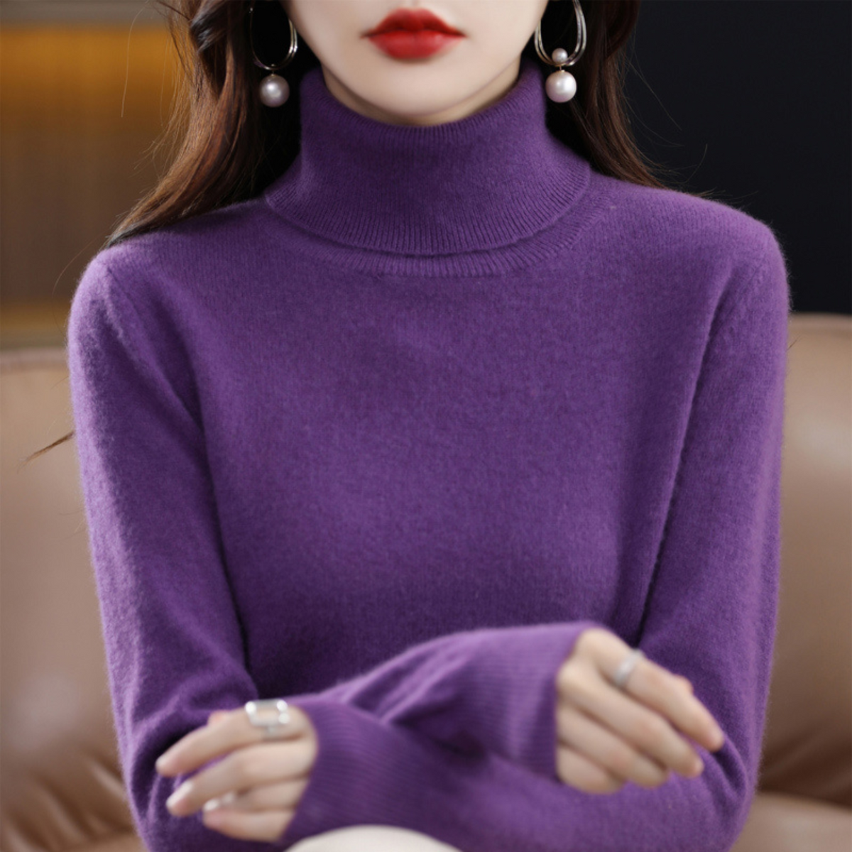 Emilia | Pulover Dama Helanca din Cashmere Luxos