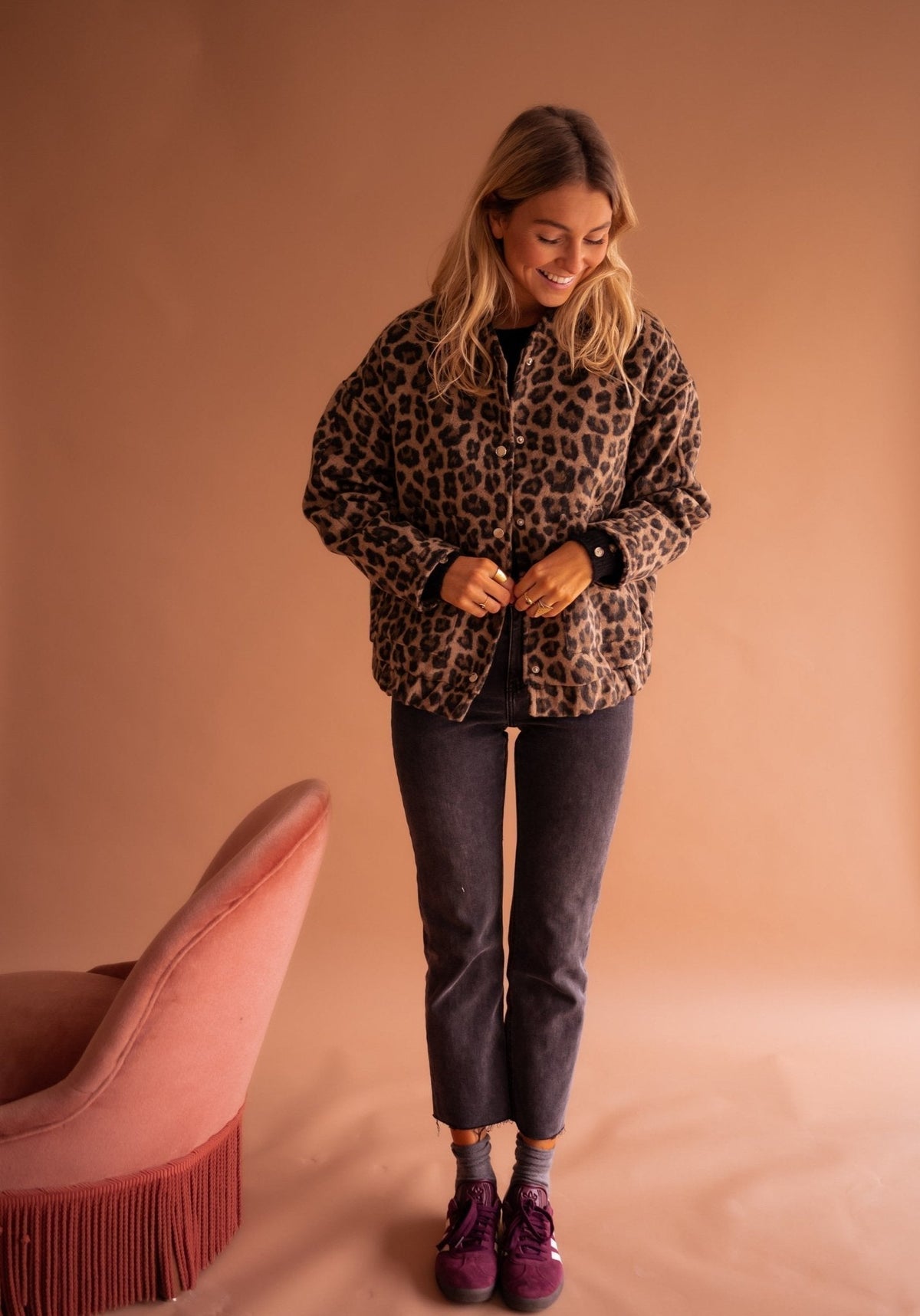 Lavinia | Geaca Dama cu Imprimeu Leopard