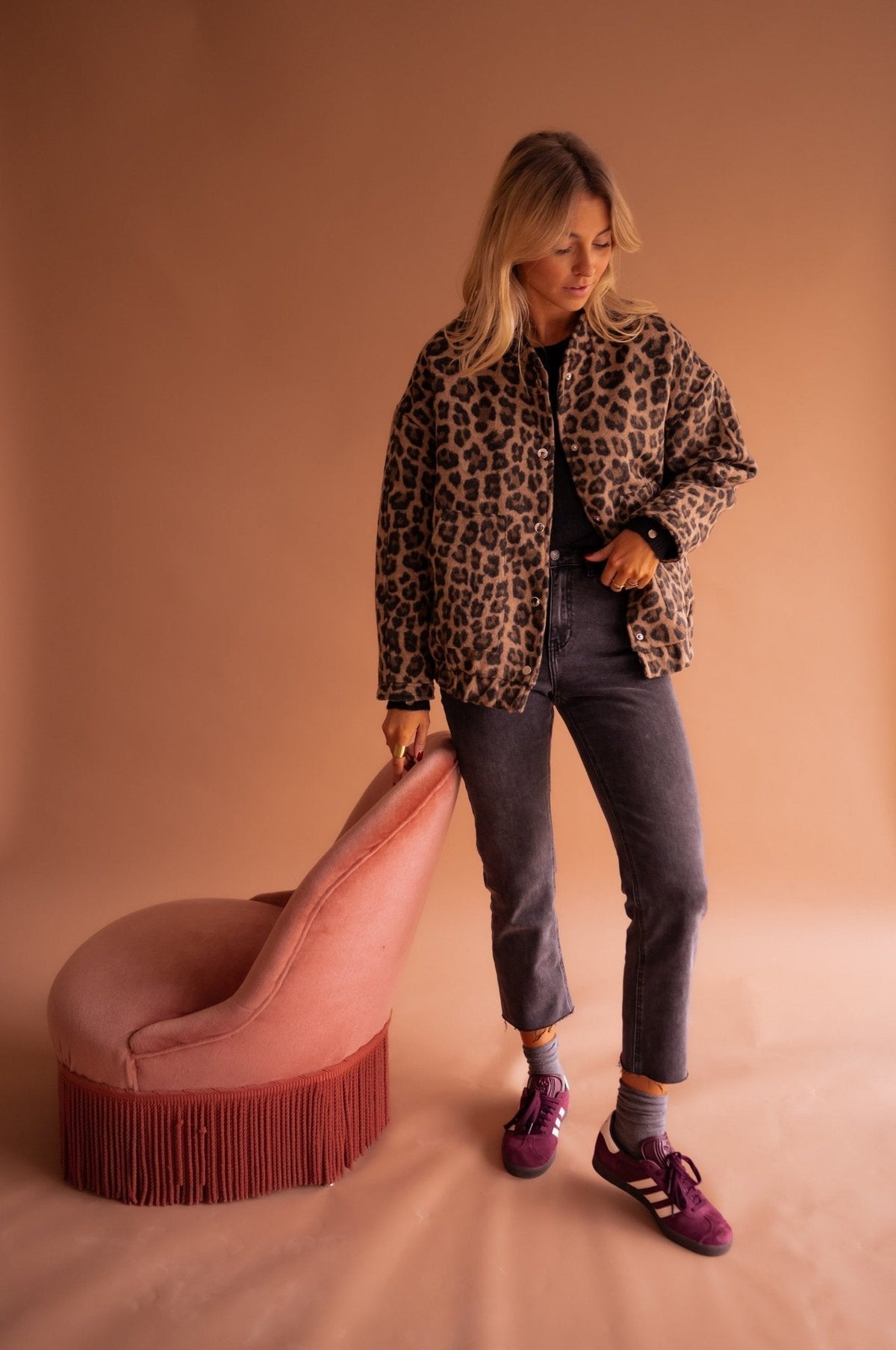 Lavinia | Geaca Dama cu Imprimeu Leopard