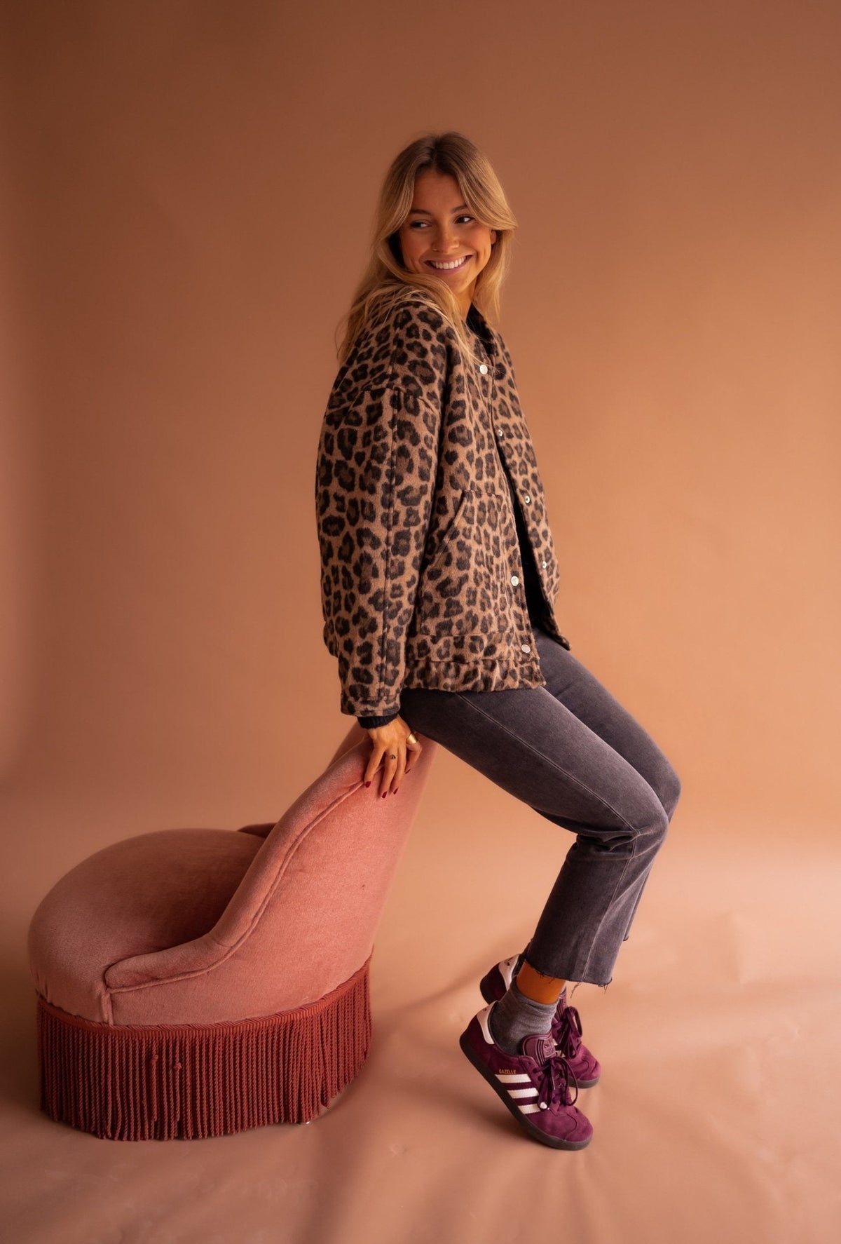 Lavinia | Geaca Dama cu Imprimeu Leopard