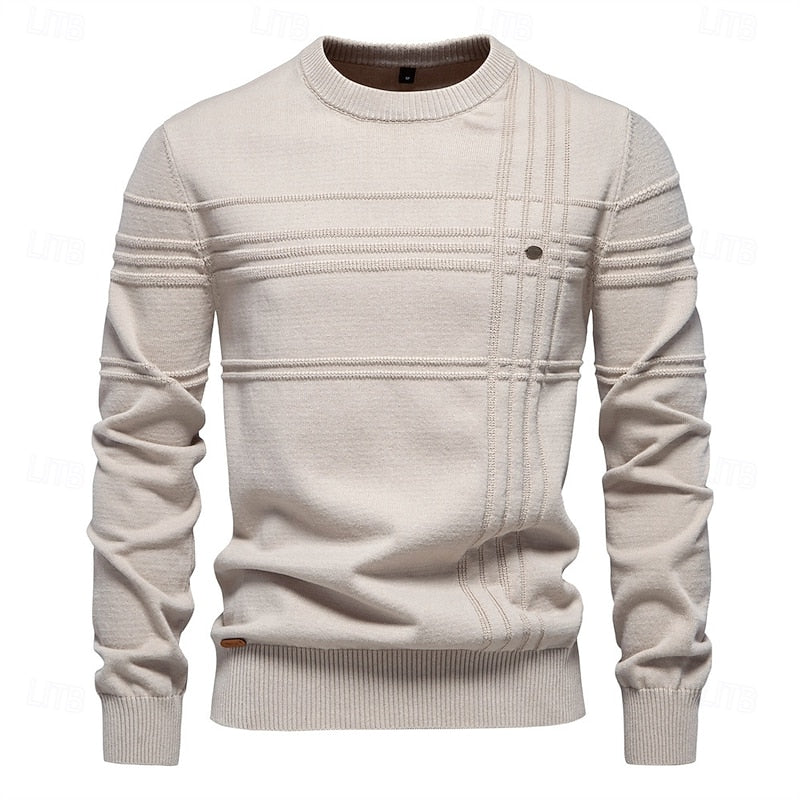 Octavian | Pulover Barbati Tricotat cu Model in Relief