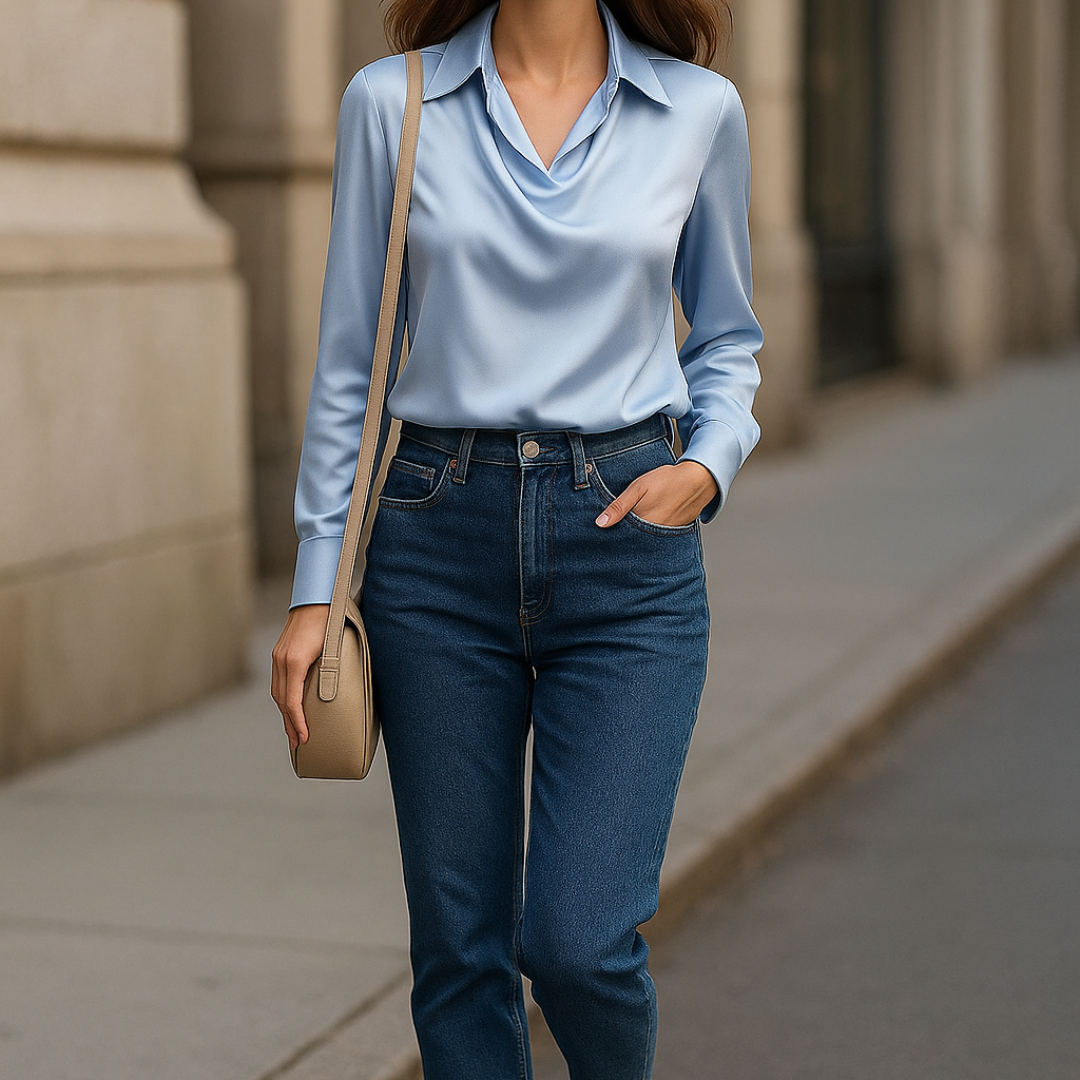 Sanda | Bluza Dama Alba cu Drapaj Elegant