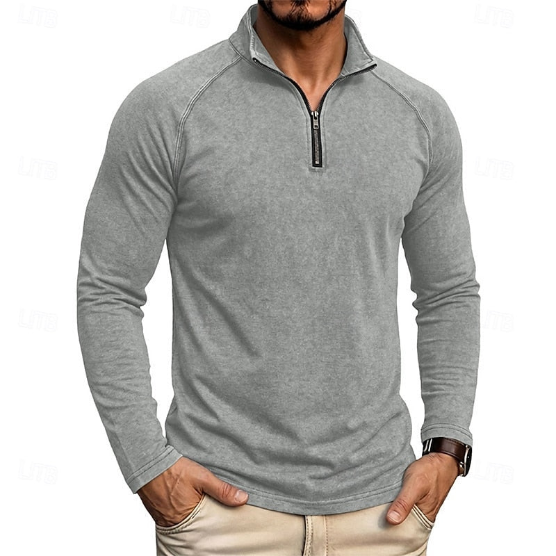 Anton | Pulover Barbati Oversize cu Fermoar la Guler
