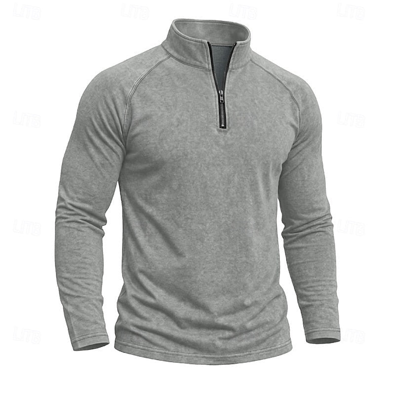 Anton | Pulover Barbati Oversize cu Fermoar la Guler