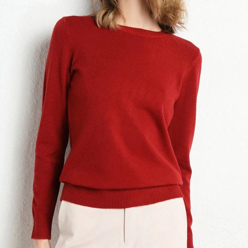 Renata | Pulover Dama din Cashmere cu Guler Rotund