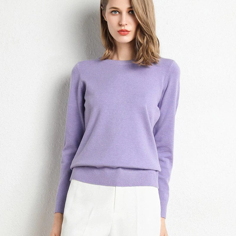 Renata | Pulover Dama din Cashmere cu Guler Rotund