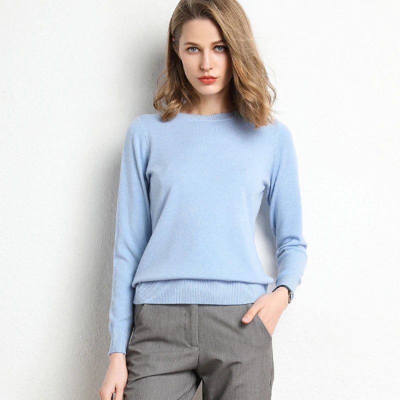 Renata | Pulover Dama din Cashmere cu Guler Rotund