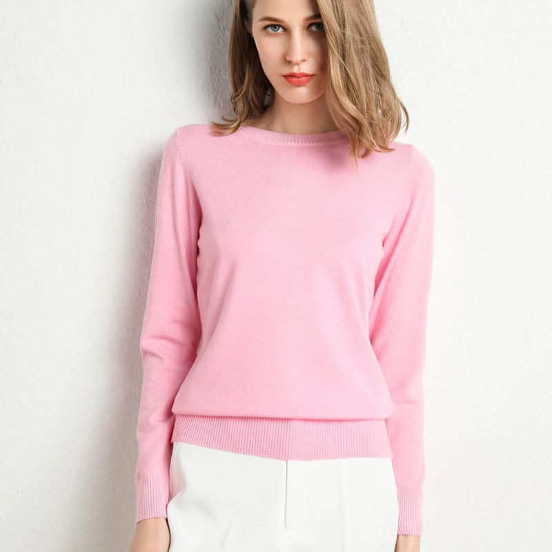Renata | Pulover Dama din Cashmere cu Guler Rotund