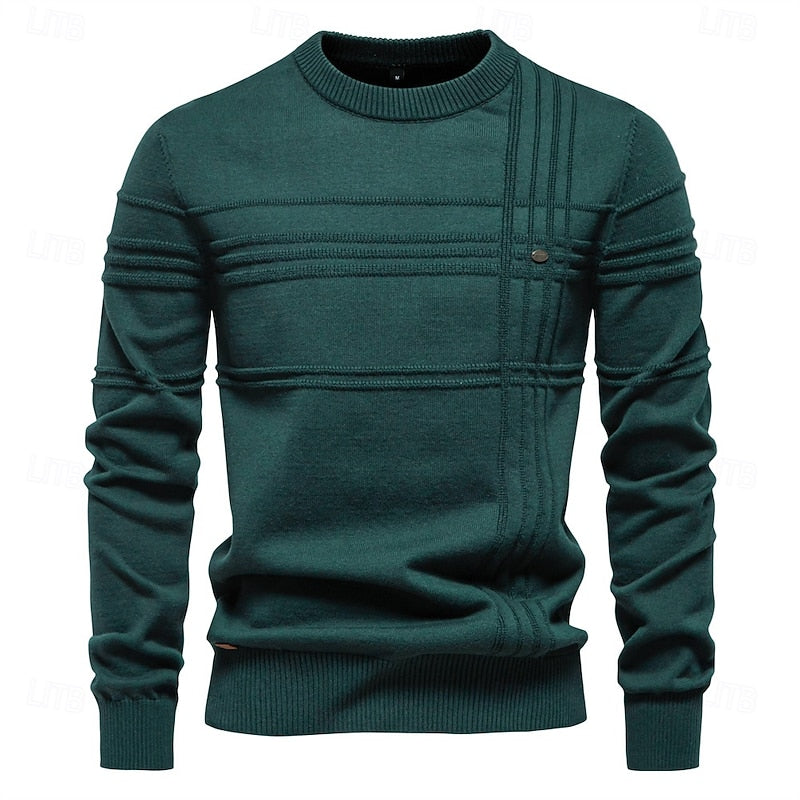 Octavian | Pulover Barbati Tricotat cu Model in Relief