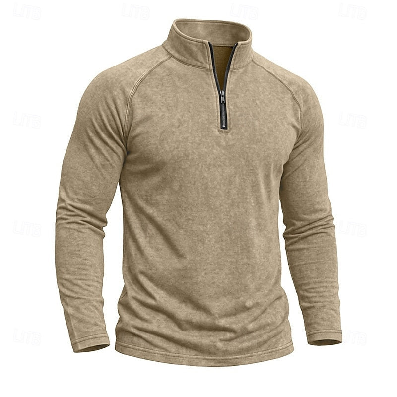 Anton | Pulover Barbati Oversize cu Fermoar la Guler