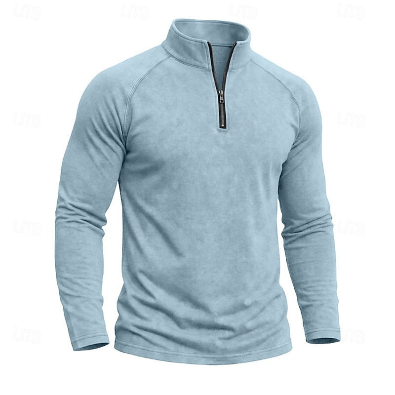 Anton | Pulover Barbati Oversize cu Fermoar la Guler
