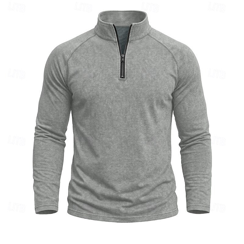 Anton | Pulover Barbati Oversize cu Fermoar la Guler