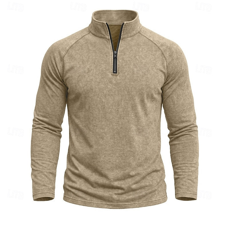Anton | Pulover Barbati Oversize cu Fermoar la Guler