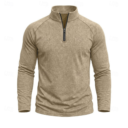 Anton | Pulover Barbati Oversize cu Fermoar la Guler