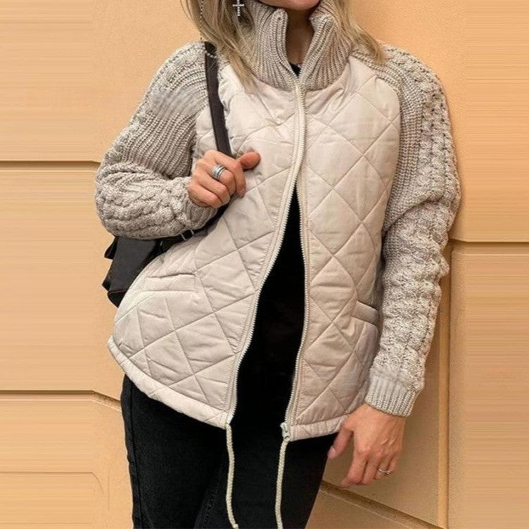 Roxana | Geaca Dama Tricotata Patchwork
