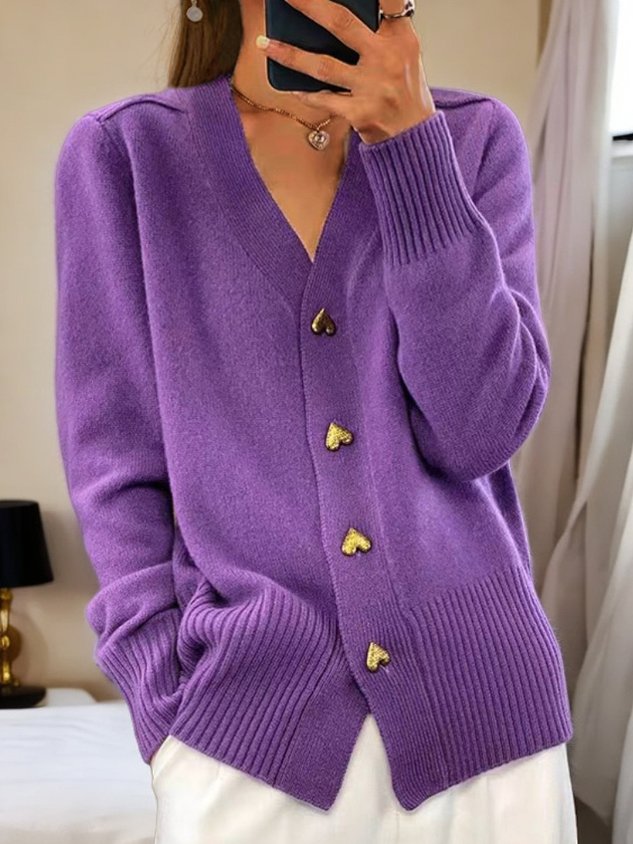 Anisia | Cardigan Dama Tricotat Casual cu Maneca Lunga