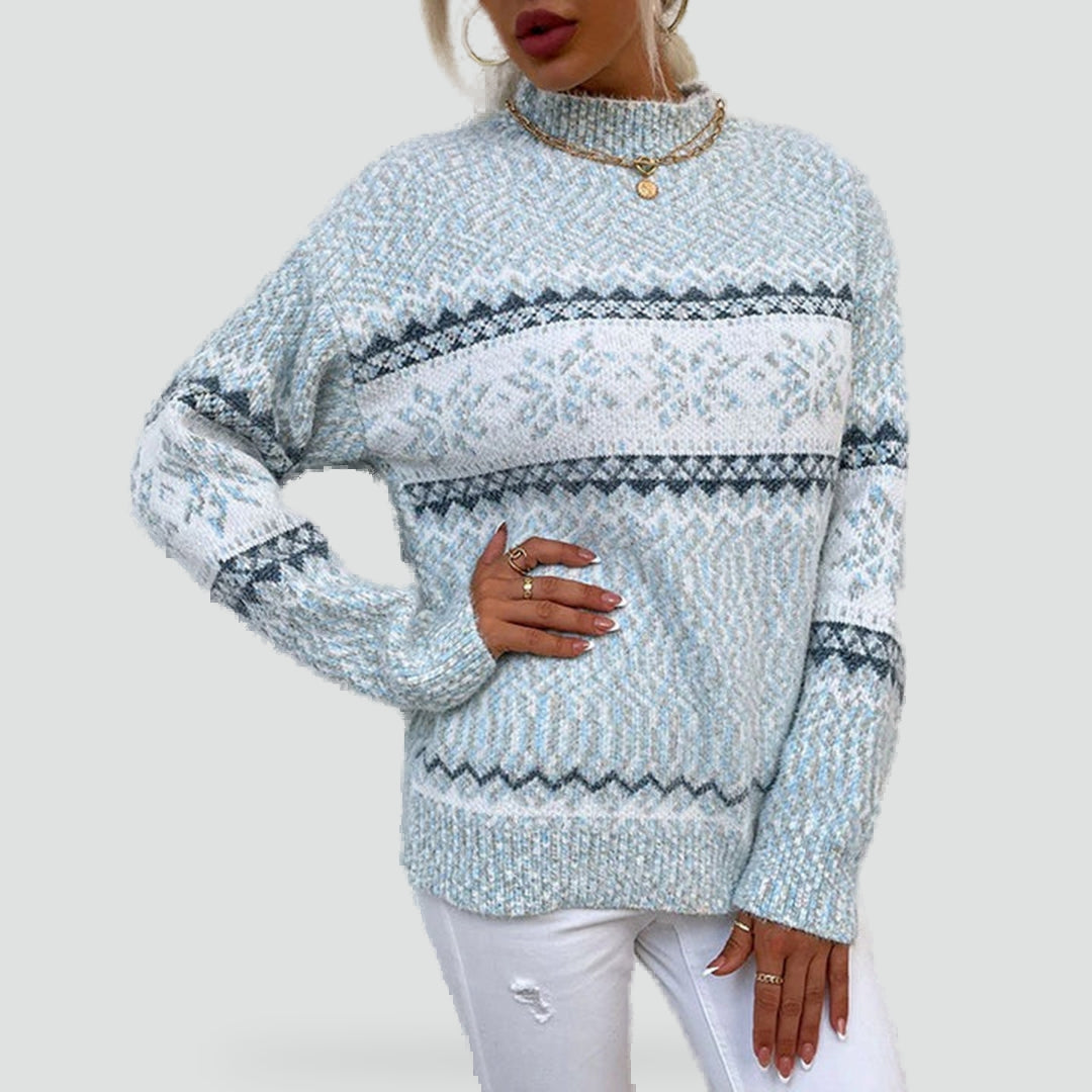 Ariana | Pulover Dama Casual cu Model Fulg de Nea