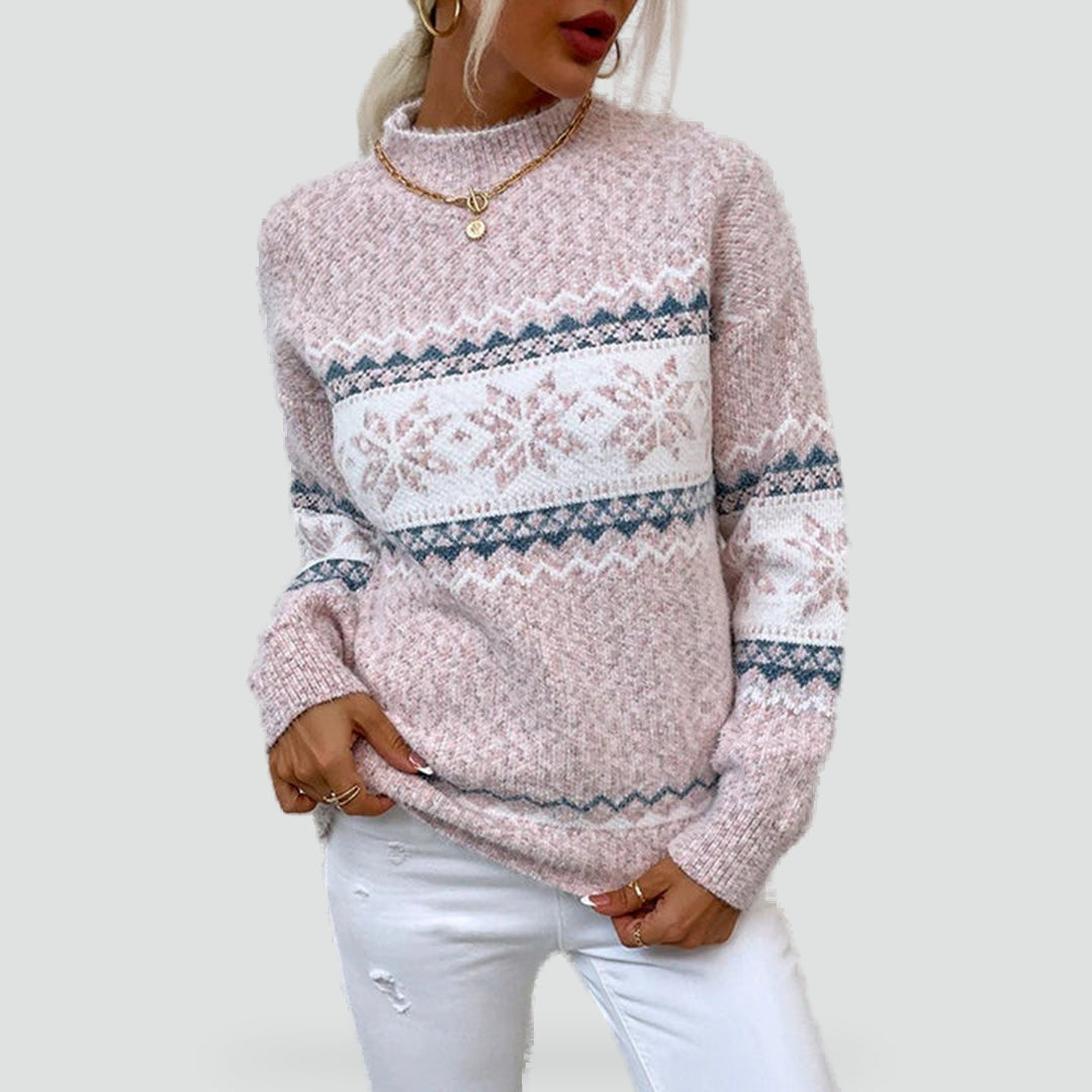 Ariana | Pulover Dama Casual cu Model Fulg de Nea