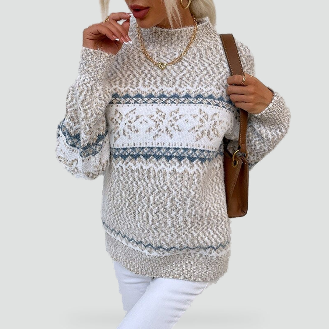 Ariana | Pulover Dama Casual cu Model Fulg de Nea