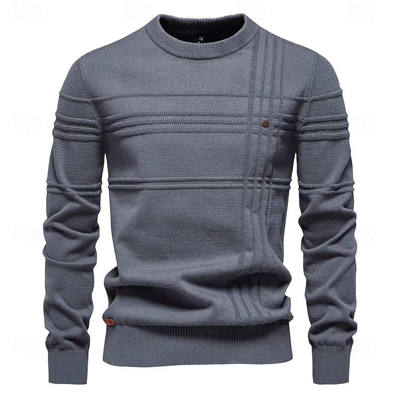 Octavian | Pulover Barbati Tricotat cu Model in Relief
